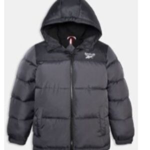 Reebok Kids Charcoal Puffer Jacket